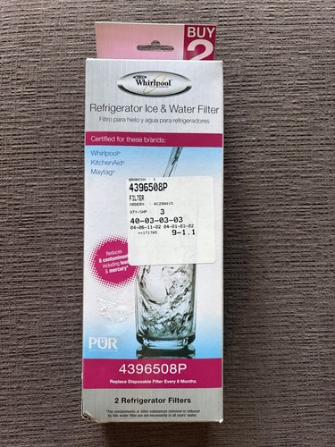 Whirlpool Refrigerator Ice Water  Filters PUR 4396508 2 Pack  Genuine