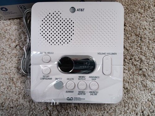Sistema de contestador digital AT&T con sello de hora y día blanco modelo 1740 caja abierta - Imagen 5 de 11