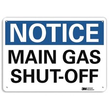 LYLE U5-1315-NA_14x10 Notice Sign,10 in x 14 in,Aluminum 463Y04
