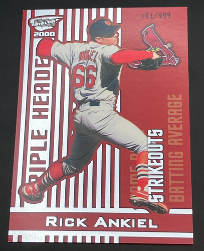 2000 Pacific Revolution - Triple Header Rick Ankiel #30 Silber /999