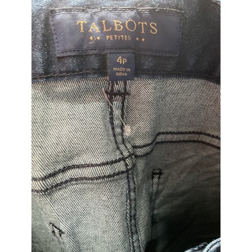 Talbots Blue Women's Cotton Straight Jeans - Size 4P - Picture 3 of 4