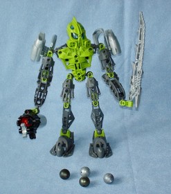 Lego Bionicle 8686 LEWA - Phantoka Toa Nuva Warrior with Spheres & Weapons