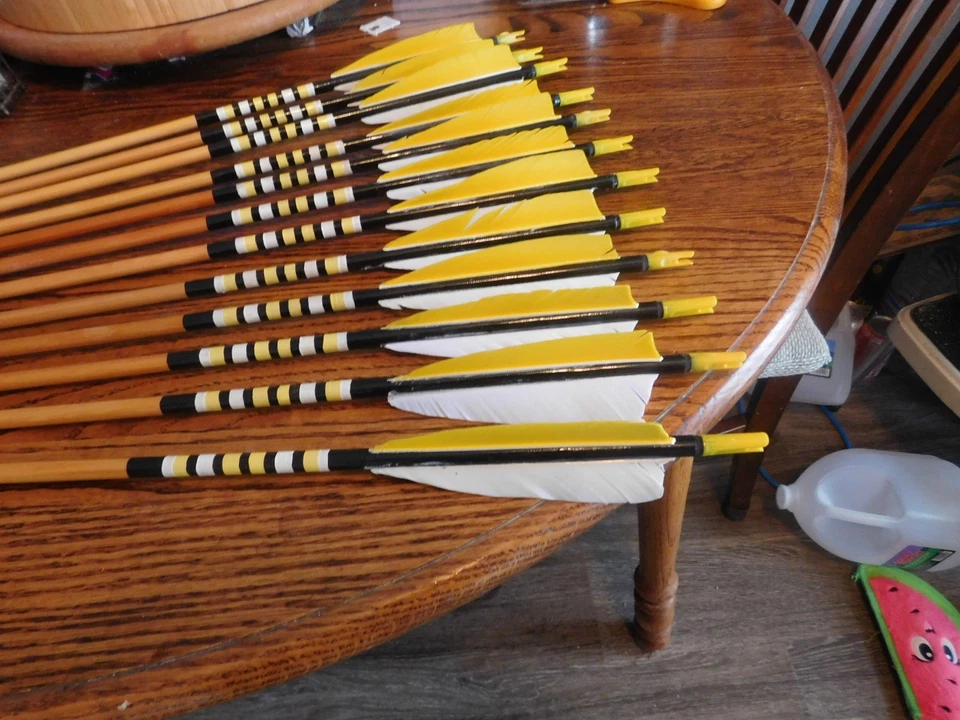 One Dozen New Matching Cedar Arrows - Image 3 of 4