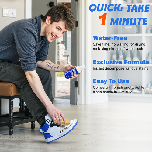 Set limpieza zapatos blancos tenis golf correr nubuk suela espuma limpiar - Bild 4 von 12