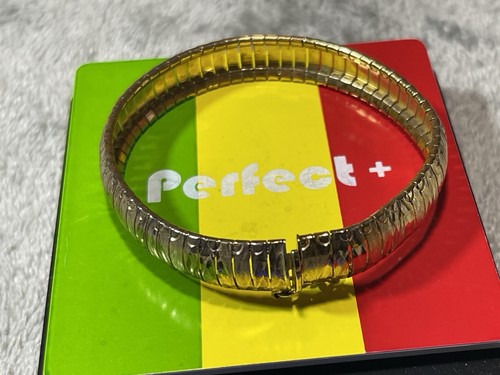 Vintage Milor Italy Sterling Silver 925 Flexible Bracelet !! Gold Tone !! 19.2 G - Picture 16 of 17