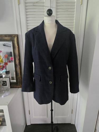 Future Collective Reese Blutstein Plaid Blazer Jacket Women’s 10 Dark Academia - Picture 8 of 11
