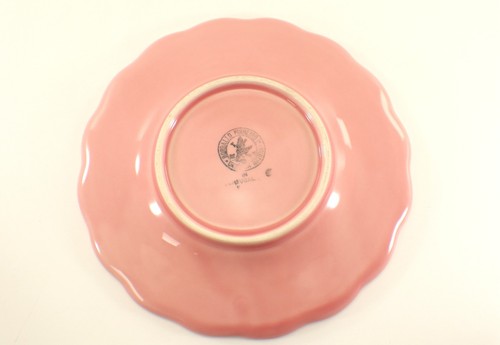 Bordallo Pinheiro Ingrid Pink CUP & SAUCER Set 2 Embossed Flowers Dots Vintage - Picture 10 of 16