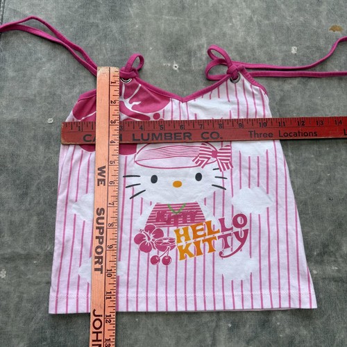 Vintage Y2K Pink Hello Kitty Kid’s Girl’s M Beach Cover Up Top Shirt - Picture 3 of 4