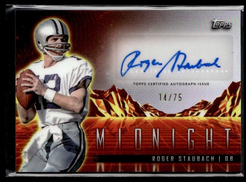 2024 Topps Midnight Horizon Signatures Dusk Roger Staubach Auto 14/75 Dallas