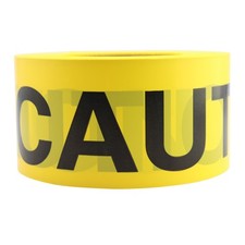 PRESCO B3102Y16 YELLOW "CAUTION" HAZARD WARNING BARRICADE TAPE, 3" X 1000'