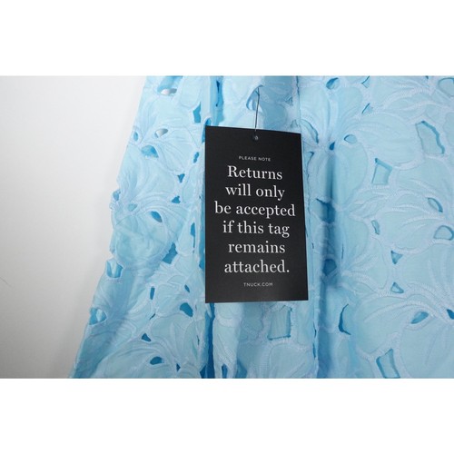 New Tuckernuck Aqua Lace Camilla Floral Dress Women’s Large Cotton Summer 1424-B - Picture 10 of 15
