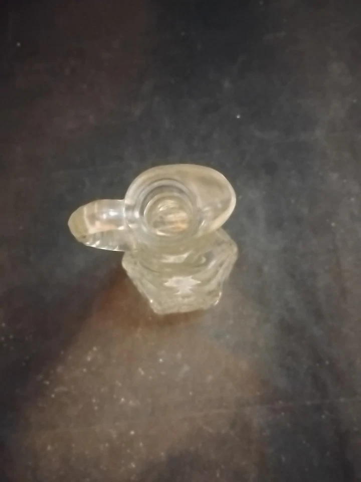 Vintage ANCHOR HOCKING EAPC STAR of DAVID Glass Vinegar/Oil Cruet w/ Stopper - Image 4 of 4