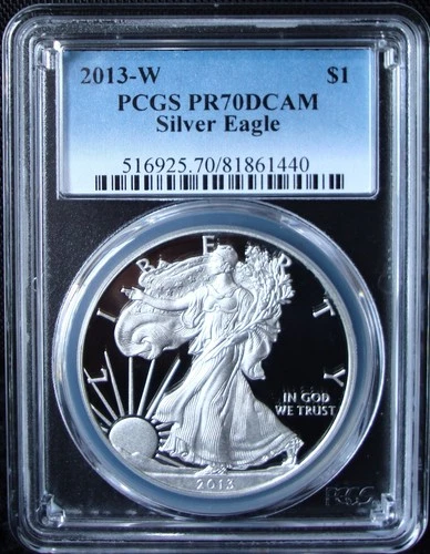 2013-W 1oz Silver American Eagle Dollar - PCGS PR 70 DCAM