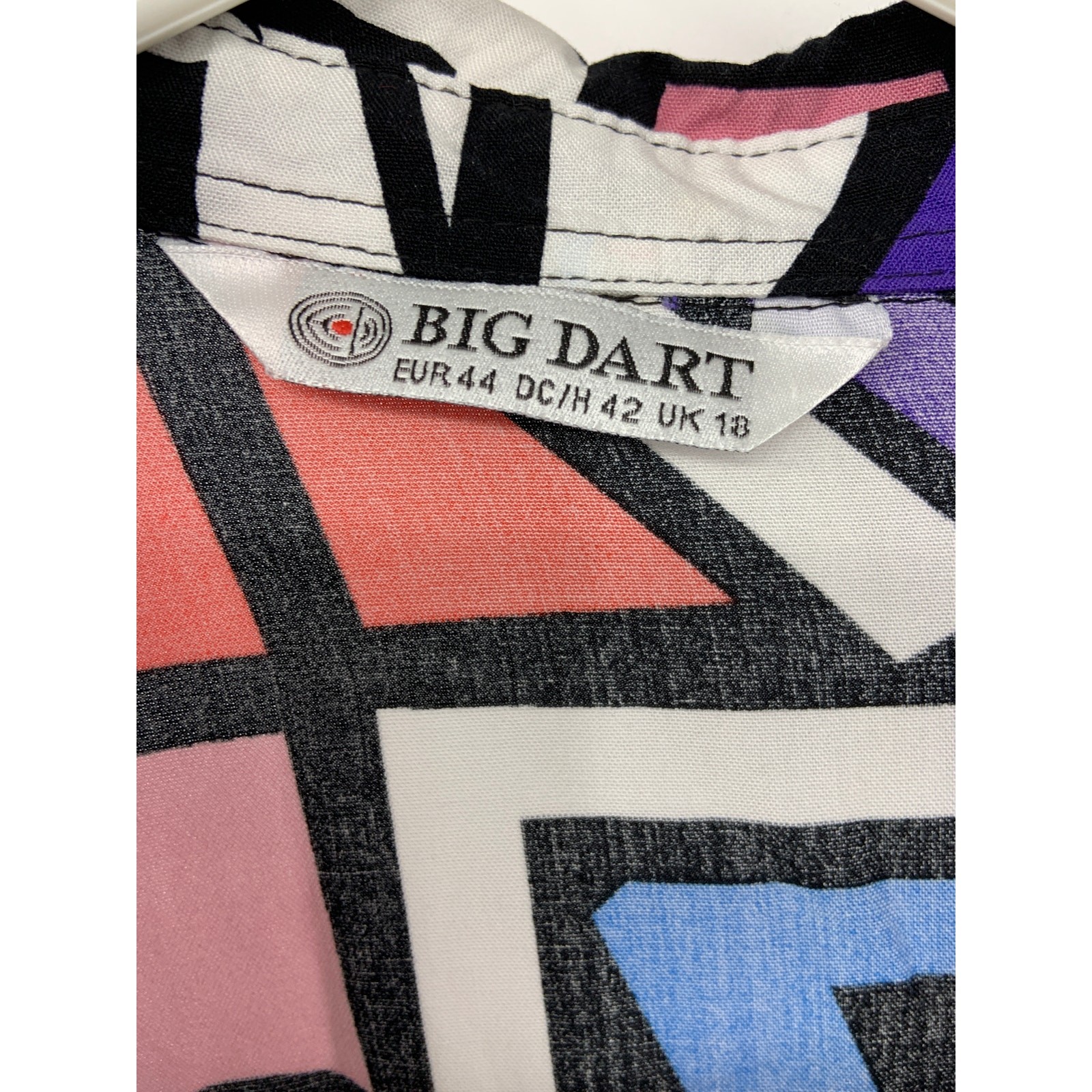 Big Dart MOD Button Front Shirt Multicolor Abstra… - image 3