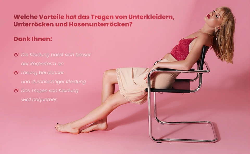 Bellivalini Damen Unterrock Schwarz Weiß Ecru Kurz Knielang Halbrock Spitze - Bild 4 von 4