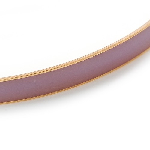 Thin Lavender Enamel Bangle Bracelet In Gold Plating - 19cm L - Picture 5 of 5