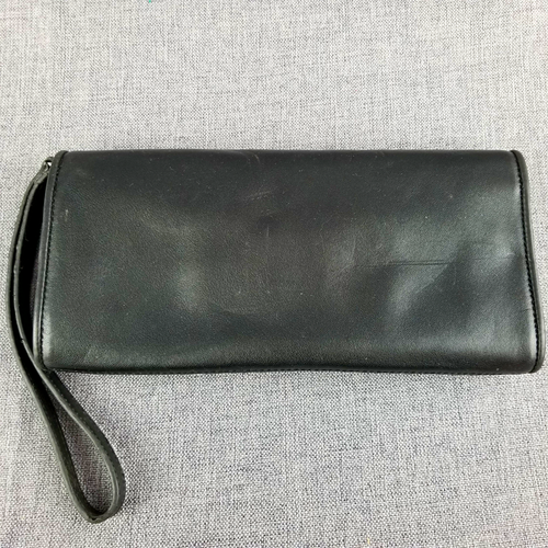Gianni Bernini Schwarz Leder Handgelenktasche Clutch Geldbörse Organizer Weiches Leder Tasche - Bild 2 von 10