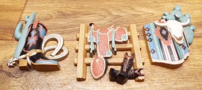 #ad Set Of 3 Vintage Burwood MCM Southwest COWBOY Wall HANGERS USA Made $6.00