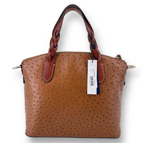 Dooney & Bourke Leder Strauß Celeste Satchel Handtasche Tasche Caramel Braun - Bild 4 von 9