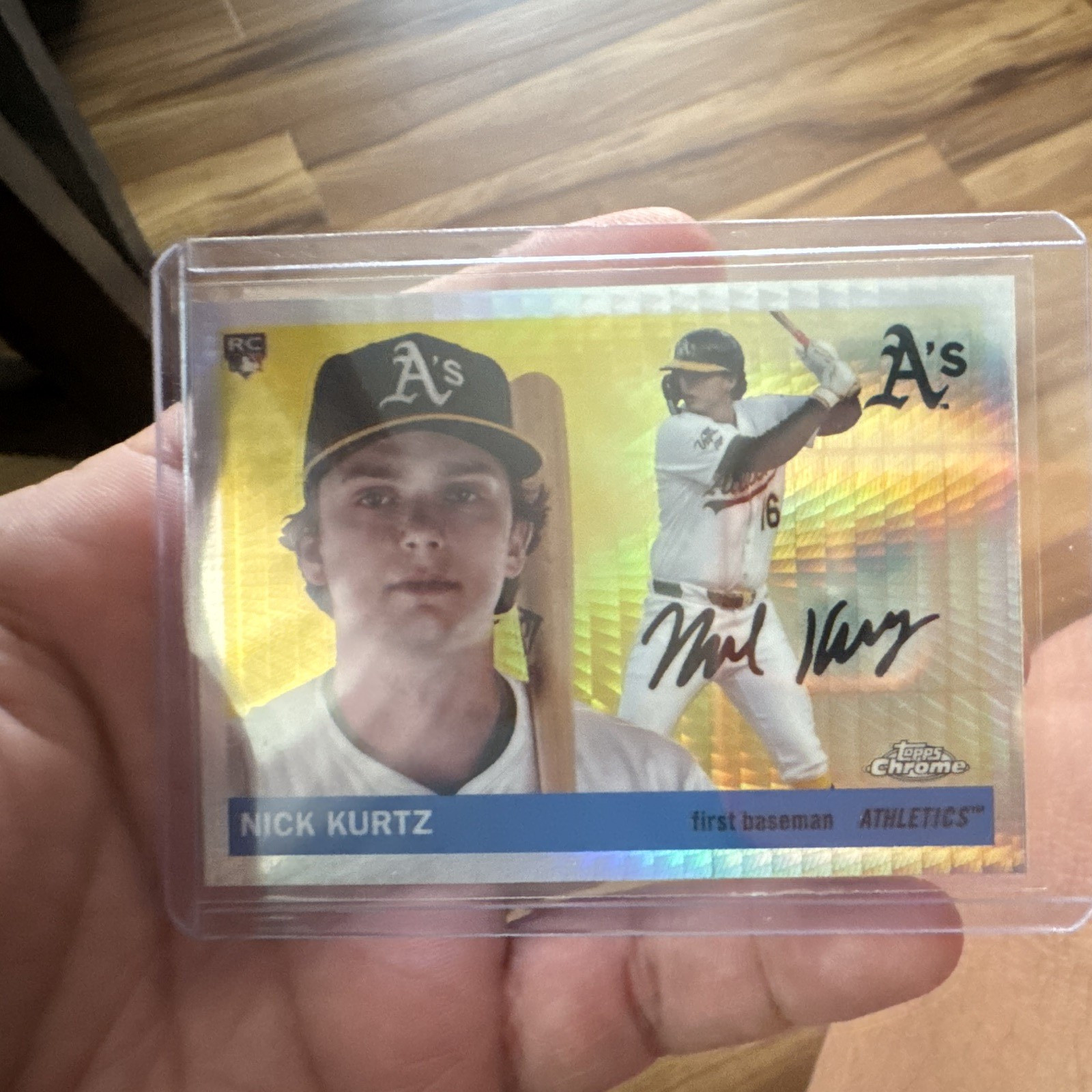 Topps 2025 Chrome Update Nick Kurtz Oakland Athletics Baseball hyper refractor