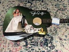 🎄🚨Rare TAYLOR SWIFT Signed CUSTOM FULL SIZE Acoustic Guitar Country ACOA🚨🎁🎅