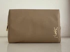 Yves Saint Laurent Ladies Cream Leather Toiletry Bag