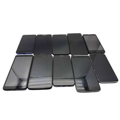 Lot of 10 Smartphones Alcatel Idol 4S 3V A3 A30 Plus Tru Scribe X No Power READ