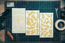 Swampland Camo High Heat Vinyl Stencil Kit - 3x 11"x6" Sheets Cerakote High Bake