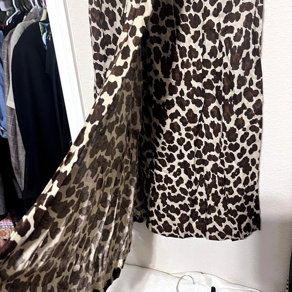 Jones New York Vintage Leopard Print Wrap Skirt Long Midi wool blend sz 8 - Image 3 of 4