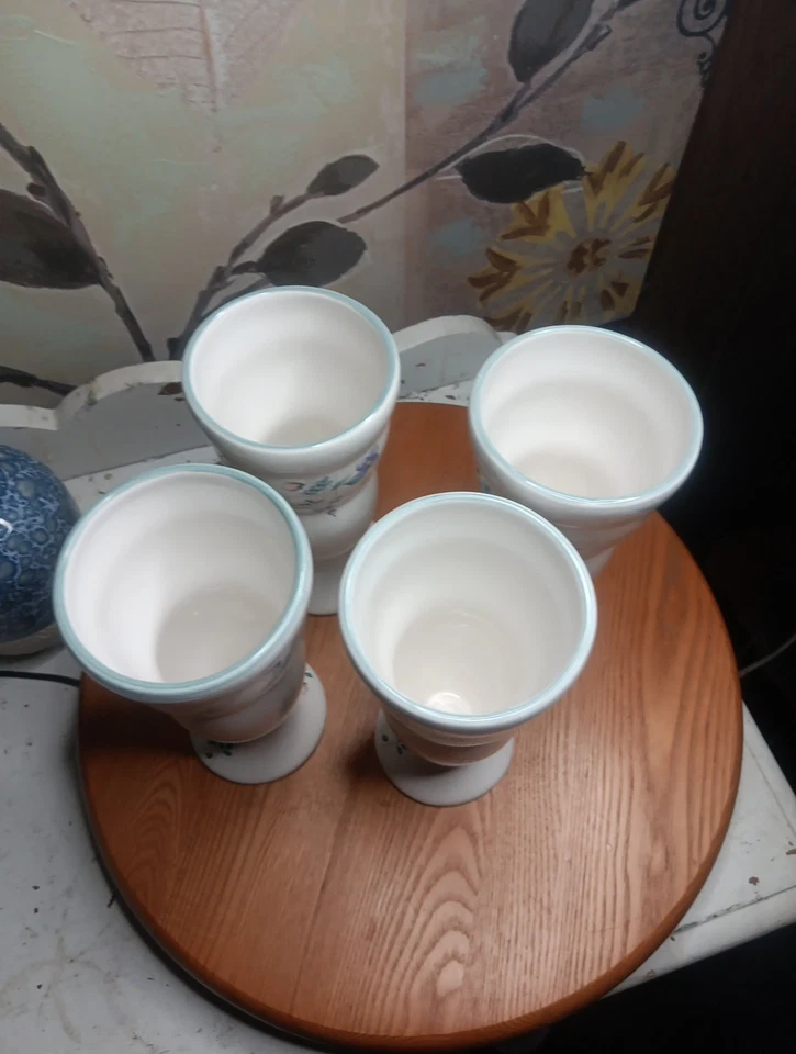 Vintage Retired Pfaltzgraff Stoneware (April) Ice Cream Parfait Desert  Cup - Image 2 of 4