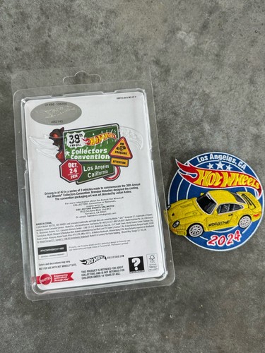 2024 Hot Wheels YELLOW 959 PORSCHE 01486/06200 38th LAX Convention w PATCH - Picture 2 of 5