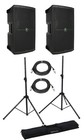 Mackie Thump212 1,400-watt 12-inch Powered Speaker Pair with Stands and Cables