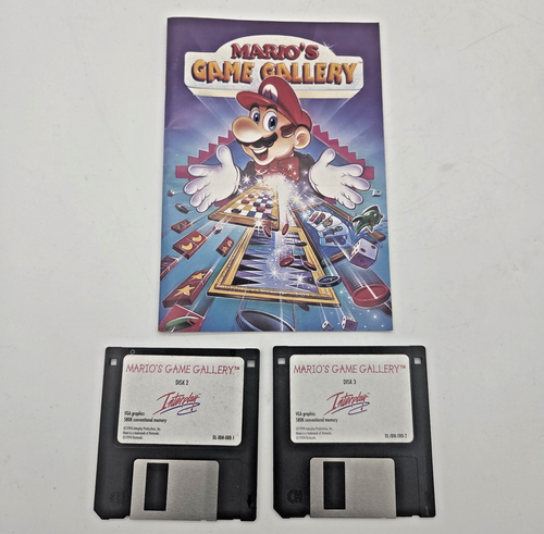 Marios Game Gallery Interplay Floppy Disks And Manual (Disks 2 & 3 Only) - Picture 1 of 8