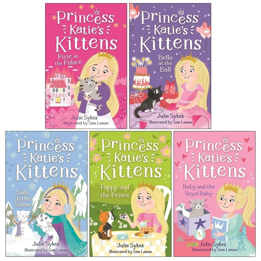Princess Katie's Kittens Series 5 Books Collection Set By Julie Sykes Bella at