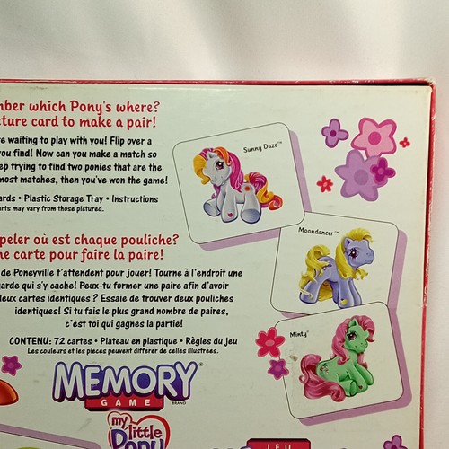2003 Sealed Vintage Y2K My Little Pony Memory Game MLP MB Board Game Kidcore - Picture 10 of 12