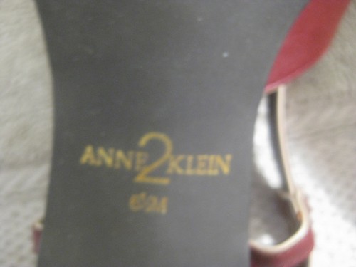 Anne Klein Slingback Chunk 3" Heel Brown Leather Shoes Womens 6.5M - Picture 6 of 12