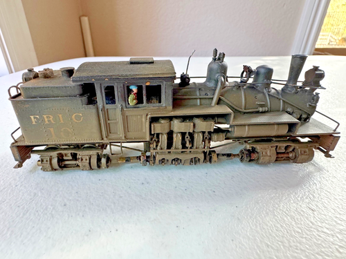 United HO Brass 2-Truck Shay Locomotive-no box-weathered/custom lettered - VGC - Picture 2 of 9
