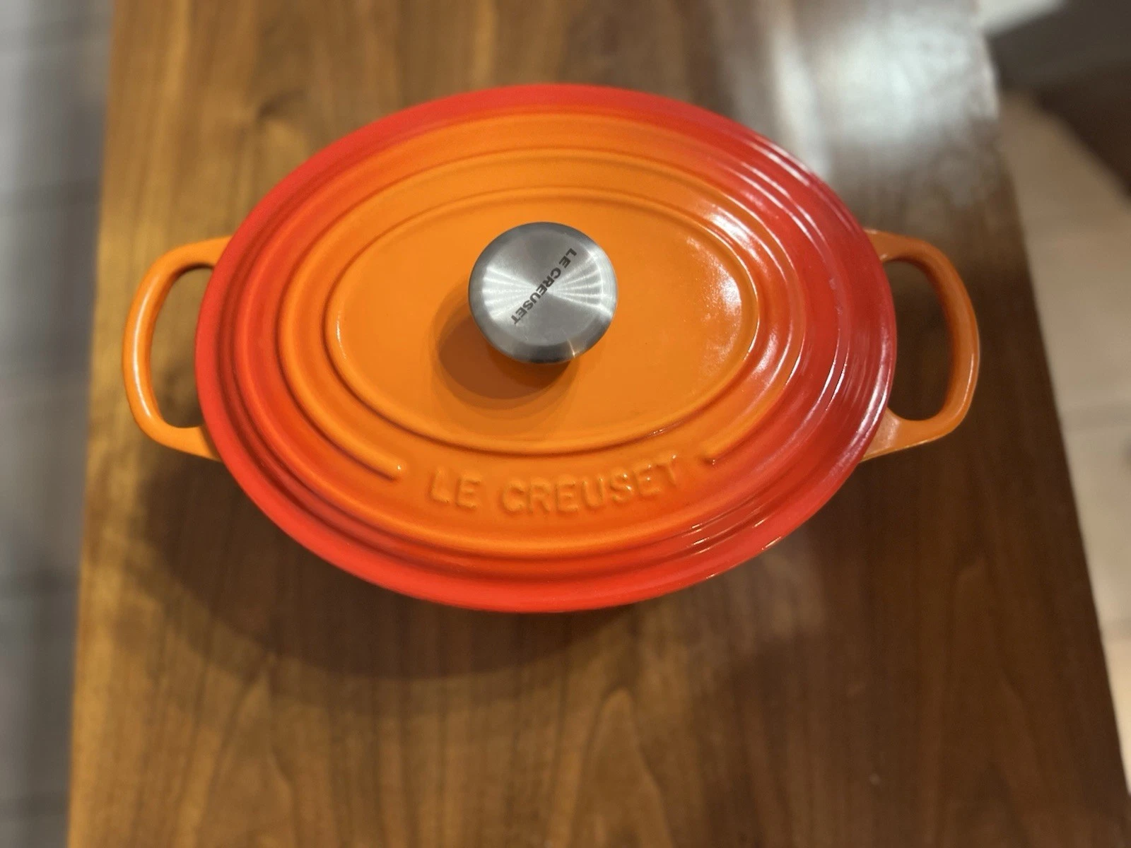 Le Creuset Signature Dutch Oven #23 Flame Orange 2.75q Enamel Cast Iron Oval NEW
