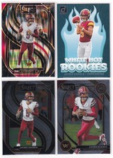 JAYDEN DANIELS Red & Black Shock 8 card RC LOT L@@K!! Select White Hot Rookie