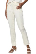 DG2 by Diane Gilman Women's Denim Straight-Leg Jean Porcelain