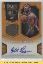 2014 Panini Select Rookie Jersey Orange Prizm 32/60 Jabari Parker Auto READ 2ct