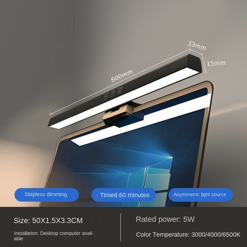 USB C-type LED Desk Lamp for PC Screens Reading Light Office and School - Zdjęcie 11 z 11