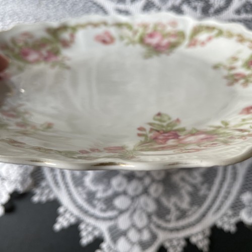 Vintage Plate Pink Roses Scalloped Edge Z S & C Bavaria Cottagecore - Picture 7 of 8