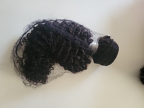 Human Hair Kinky Curly Hd Lace 4x4 1B 14 inches Can Be Braided And Colored - Picture 2 of 4