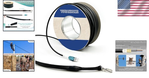 Cable de fibra óptica TPU blindado de 200 pies LC a LC - resistente multimodo exterior OM3 - Imagen 2 de 9