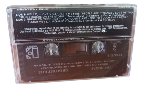 The Doors Greatest Hits Cassette Tape Elektra - Picture 3 of 6