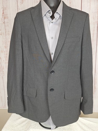 Haggar Jacket Blazer Mens 40R Slim Fit Gray Semi Unstructured Double Vented - Picture 9 of 9