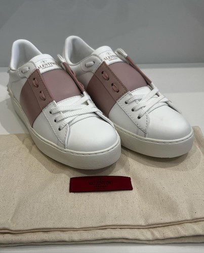 Valentino Garavani Rockstud Open Leather Trainers Size UK 3 New GENUINE #936 - Picture 2 of 5