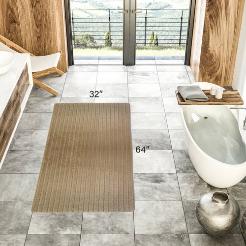 Machine Washable Bath/Kitchen Mat Stripes Design image