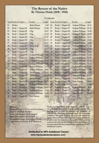The Return of the Native - Unabridged MP3 CD Audiobook in paper sleeve - Picture 4 of 7